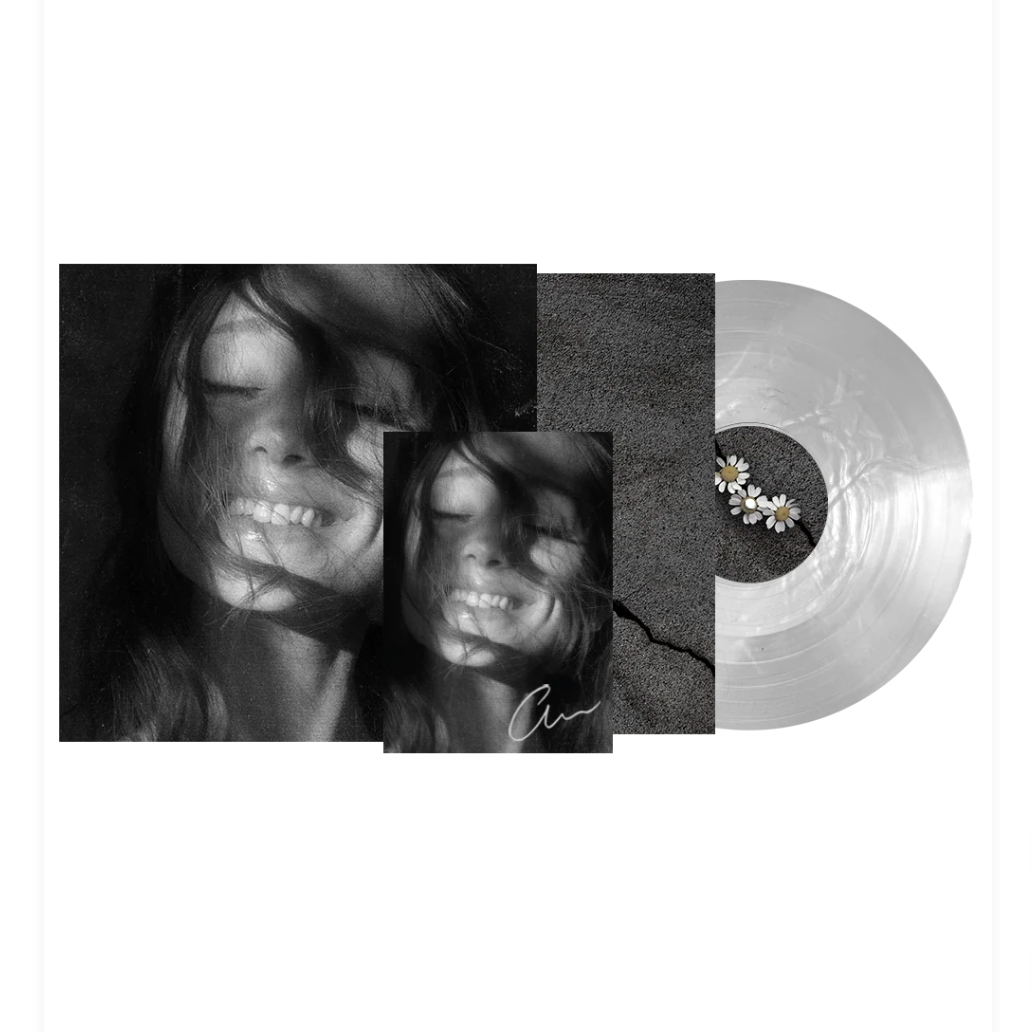 SIGNED Ariana Grande - Petal Limited Edition Pearly White Vinyl LP (long Silver Pink signature)